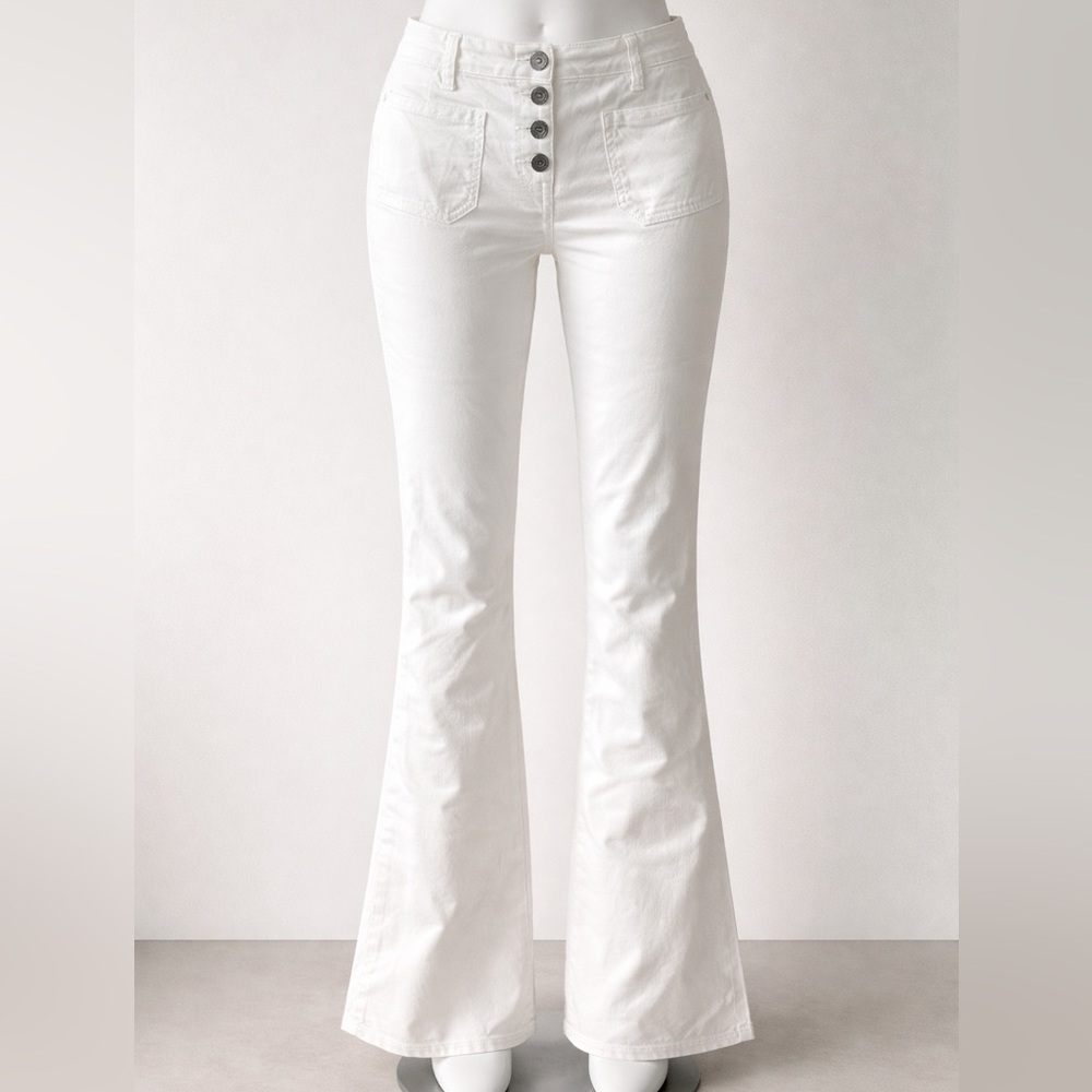 Sisley White Flare & Wide Leg Jeans
